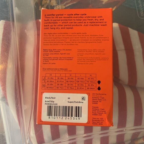 (4) Thinx For All Leakproof Period Underwear SUPER Absorb Sz MEDIUM BLACK Briefs - Picture 5 of 9